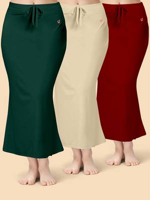 Solid nylon soft  petticoat skirts for women saree silhouette shape wear dress for saree shapewear 1