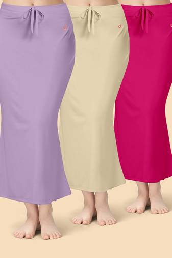 Solid nylon soft  petticoat skirts for women saree silhouette shape wear dress for saree shapewear