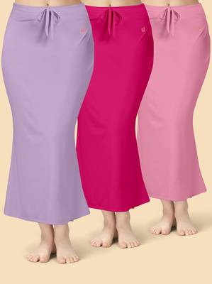 Trendmalls Solid nylon soft  petticoat skirts for women saree silhouette shape wear dress for saree shapewear 1