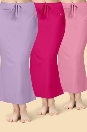 Solid nylon soft  petticoat skirts for women saree silhouette shape wear dress for saree shapewear