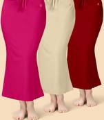 Solid nylon soft  petticoat skirts for women saree silhouette shape wear dress for saree shapewear