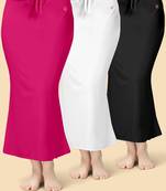 Solid nylon soft  petticoat skirts for women saree silhouette shape wear dress for saree shapewear