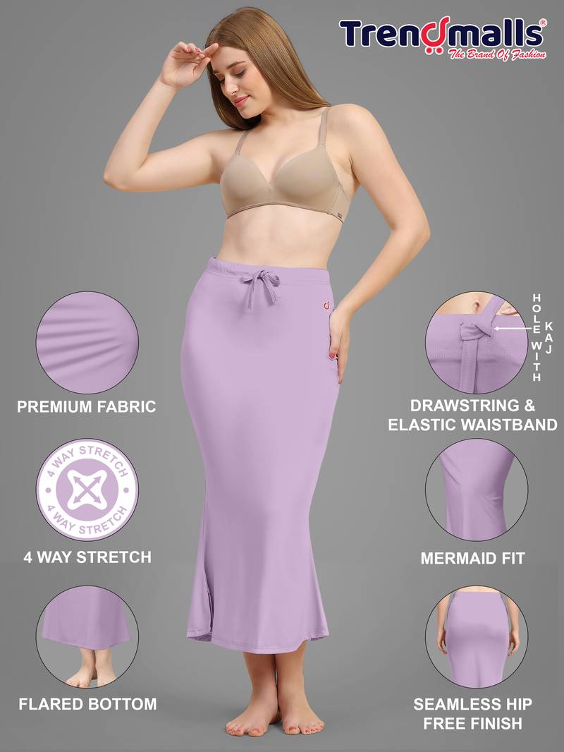 Solid nylon soft  petticoat skirts for women saree silhouette shape wear dress for saree shapewear
