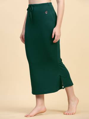 Trendmalls Solid nylon soft  petticoat skirts for women saree silhouette shape wear dress for saree shapewear 4