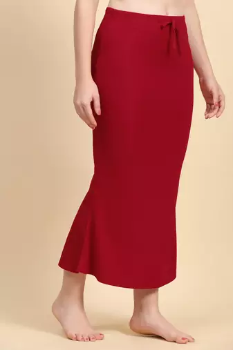 Trendmalls Solid nylon soft  petticoat skirts for women saree silhouette shape wear dress for saree shapewear