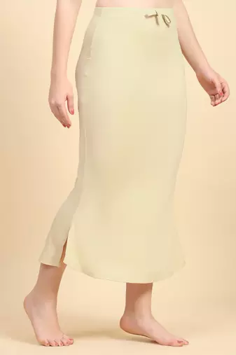 Trendmalls Solid nylon soft  petticoat skirts for women saree silhouette shape wear dress for saree shapewear