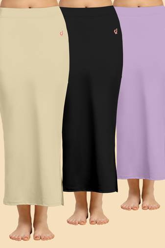 Solid nylon soft  petticoat skirts for women saree silhouette shape wear dress for saree shapewear