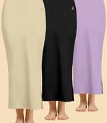 Solid nylon soft  petticoat skirts for women saree silhouette shape wear dress for saree shapewear