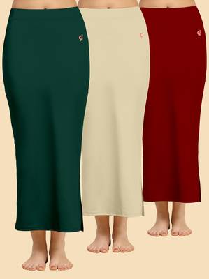 Trendmalls Solid nylon soft  petticoat skirts for women saree silhouette shape wear dress for saree shapewear 1