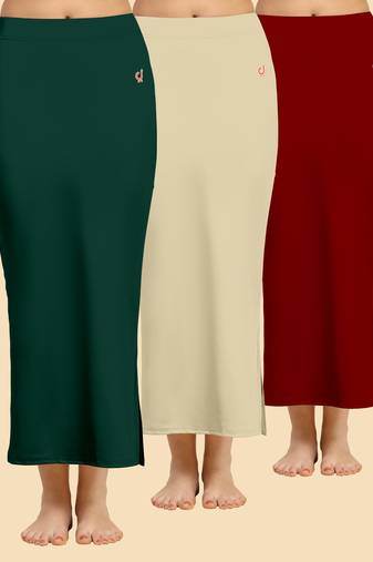 Solid nylon soft  petticoat skirts for women saree silhouette shape wear dress for saree shapewear