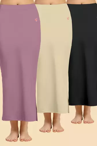 Solid nylon soft  petticoat skirts for women saree silhouette shape wear dress for saree shapewear