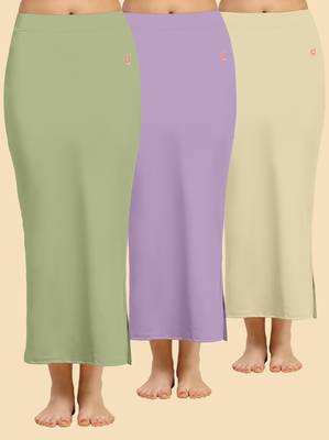 Trendmalls Solid nylon soft  petticoat skirts for women saree silhouette shape wear dress for saree shapewear 1