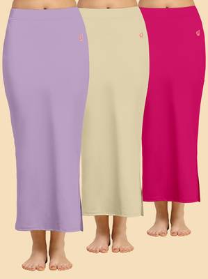 Trendmalls Solid nylon soft  petticoat skirts for women saree silhouette shape wear dress for saree shapewear 1