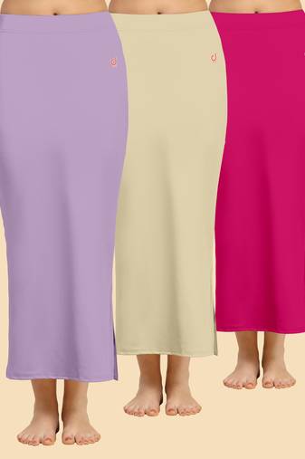 Solid nylon soft  petticoat skirts for women saree silhouette shape wear dress for saree shapewear
