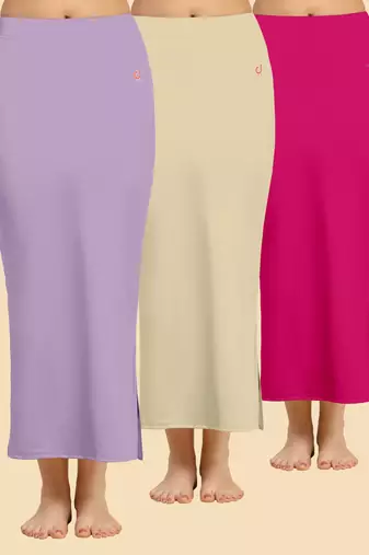 Solid nylon soft  petticoat skirts for women saree silhouette shape wear dress for saree shapewear