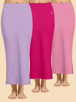 Trendmalls Solid nylon soft  petticoat skirts for women saree silhouette shape wear dress for saree shapewear 1