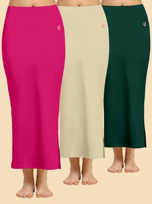 Trendmalls Solid nylon soft  petticoat skirts for women saree silhouette shape wear dress for saree shapewear 1