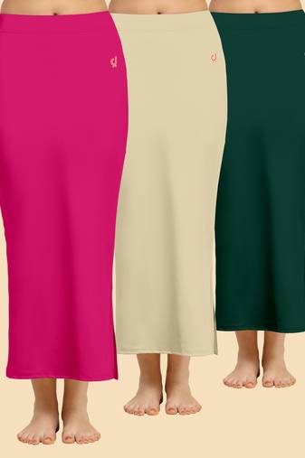 Solid nylon soft  petticoat skirts for women saree silhouette shape wear dress for saree shapewear