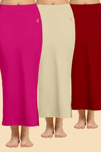 Solid nylon soft  petticoat skirts for women saree silhouette shape wear dress for saree shapewear