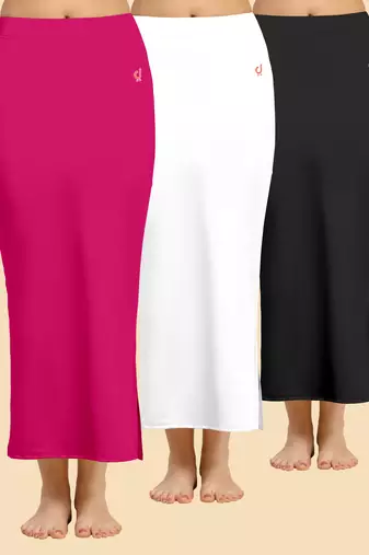 Solid nylon soft  petticoat skirts for women saree silhouette shape wear dress for saree shapewear