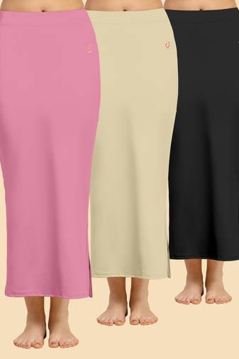 Solid nylon soft  petticoat skirts for women saree silhouette shape wear dress for saree shapewear