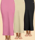 Solid nylon soft  petticoat skirts for women saree silhouette shape wear dress for saree shapewear