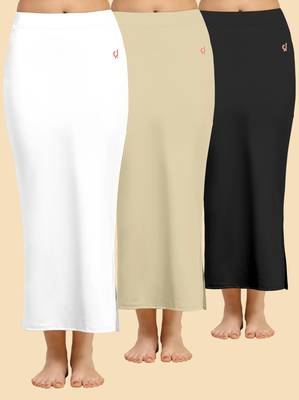 Trendmalls Solid nylon soft  petticoat skirts for women saree silhouette shape wear dress for saree shapewear 1