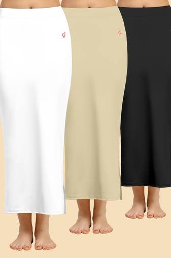 Solid nylon soft  petticoat skirts for women saree silhouette shape wear dress for saree shapewear