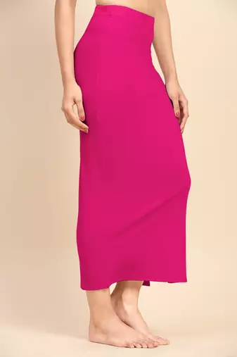Trendmalls Solid nylon soft  petticoat skirts for women saree silhouette shape wear dress for saree shapewear