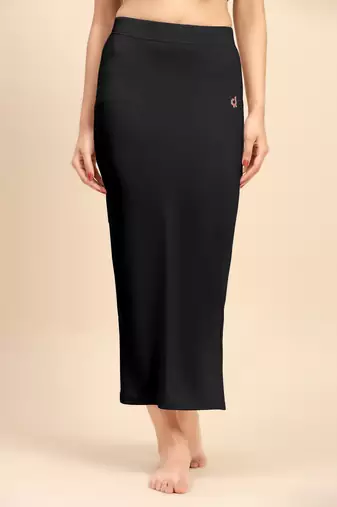 Solid nylon soft  petticoat skirts for women saree silhouette shape wear dress for saree shapewear