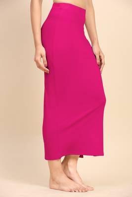 Trendmalls Solid nylon soft  petticoat skirts for women saree silhouette shape wear dress for saree shapewear 2
