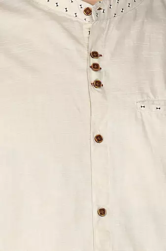 men's mandarin collar linen cotton casual shirt | indowestern shirt for men
