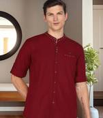 men's mandarin collar linen cotton casual shirt | indowestern shirt for men