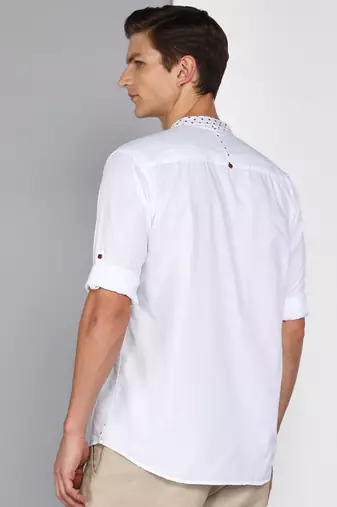 men's mandarin collar linen cotton casual shirt | indowestern shirt for men