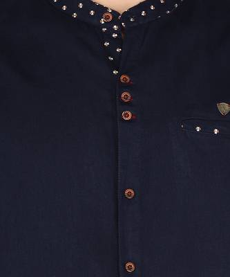 men's mandarin collar linen cotton casual shirt | indowestern shirt for men 4