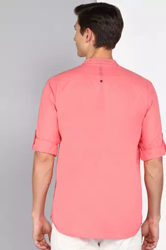 men's mandarin collar linen cotton casual shirt | indowestern shirt for men