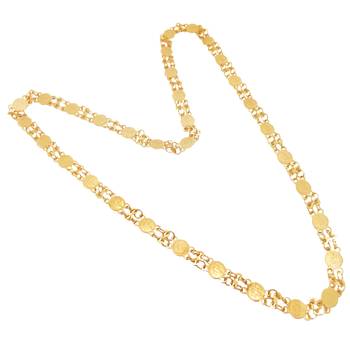 gold plated laxmi link necklace gold link necklace chain 3
