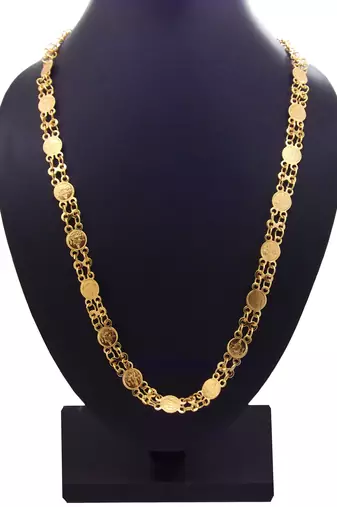 gold plated laxmi link necklace gold link necklace chain