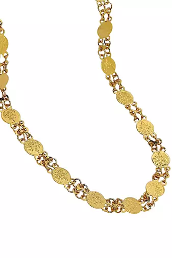 gold plated laxmi link necklace gold link necklace chain