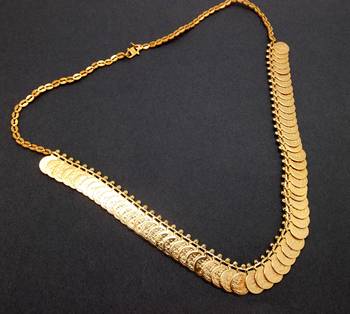  gold plated laxmi coin necklace gold necklace chain 3