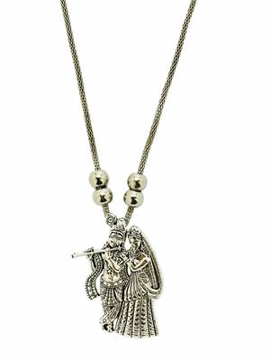 9blings silver plated radha krishna pendant necklace 3