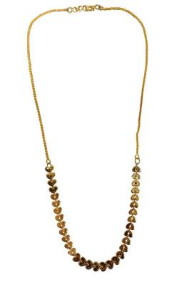 gold plated heart shaped necklace set 1