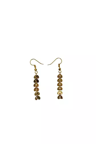 gold plated heart shaped necklace set