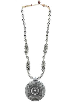 silver plated oxidised jewellery set pendant necklace set 2