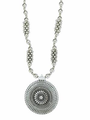 silver plated oxidised jewellery set pendant necklace set 4