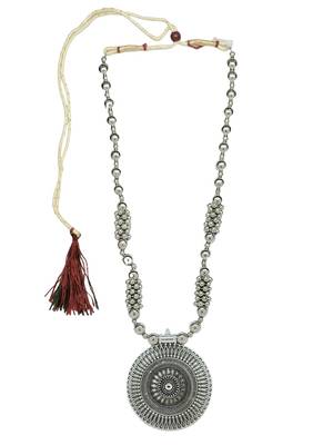 silver plated oxidised jewellery set pendant necklace set 5
