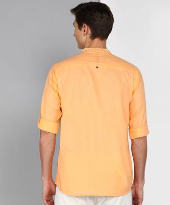 men's mandarin collar linen cotton casual shirt | indowestern shirt for men 2