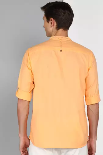 men's mandarin collar linen cotton casual shirt | indowestern shirt for men