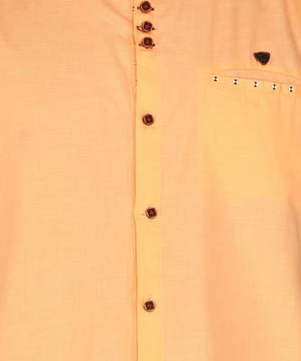 men's mandarin collar linen cotton casual shirt | indowestern shirt for men 4
