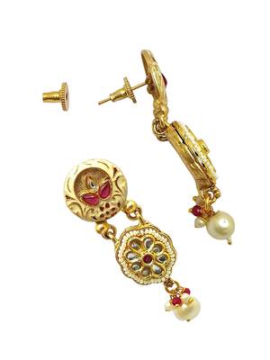  gold plated meenakari choker necklace set 5